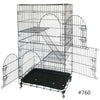 LEVEL Cat Cage Foldable Metal Pet Crate Playpen Spacious Kitten Ferret Cage