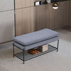 Upholstered Bench Shoe Storage Organizer Cushion Window Seat End Stool Hallway