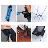 Folding Chair Ultra Light Aluminum Alloy Portable Seat for Camping Fishing BBQ