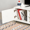 Panana White TV Stand Cabinet Unit 2 Door 2 Shelves Cupboard Entertainment