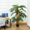 120cm/4FT Artificial Palm Tree Decorative Plant w/19 Leaves Nursery Pot