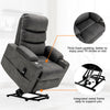 Power Lift Electric Recliner Chair Sofa with Cup Holder Armchair for Elderly