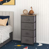 Mondeer Fabric Chest of Drawers Storage Drawers 4 Drawers Storage Wood Top Grey