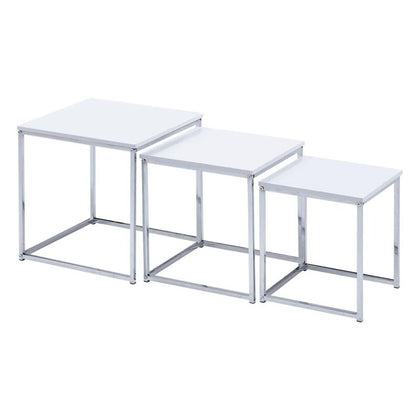 NICEME Nested Tables Set of 3, 3pcs Square Side Table End Table for Living Room
