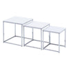 NICEME Nested Tables Set of 3, 3pcs Square Side Table End Table for Living Room