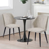 2/4/6pcs Dining Chairs Set Faux Leather Seat Back Metal Legs Kitchen Chair