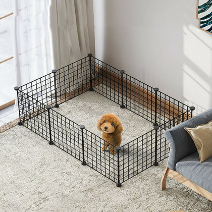 10 Panel Foldable Pet Play Pen Puppy Dog Animal Cage Run Fence Exercise Playpen