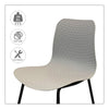 Grey Dining Chairs Set of 4 Retro Plastic Chairs Metal Legs Tulip Kitchen Chairs
