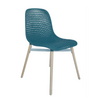 Set of 4 Dining Chairs Wooden Legs Tulip Plastic Chairs Set Kitchen Home Office