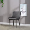 Set of 2 Faux Leather/Suede Dining Chairs Metal Legs Reception Restaurant Chair