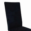 2pcs Black Velvet Padded Seat Dining Chairs for Dining Room Kitchen Living Room