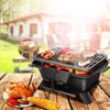 Portable Charcoal Grill Camping Picnic BBQ Grill with Double-sided Grilling Net