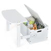 3-in-1 Kids Table and Chair Set Children Activity Bench Wooden Toy Storage Box