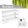 3-Tier Bamboo Shoe Rack Bench Hallway Shoe Shelf Multifunctional Storage Rack