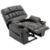 Electric Riser Recliner Chair Fabric Massage Heat Single Sofa Armchair Grey