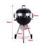 22" Kettle BBQ Barbecue Charcoal Grill with Pizza Oven Outdoor Garden Camping