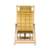 Bamboo Reclining Summer Garden Sun Lounger Deck Folding Patio Chair w/ Backrest