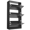 3 Drawer Shoe Cabinet Storage Cupboard Unit Shoe Rack Wooden Stand Organiser