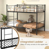 3FT Metal Bunk Bed Single over Single Loft Bed Frame W/ Ladder Safety Guardrail