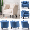 Retro/Vintage Tub Accent Chair Upholstered Padded Armchair Lounge Fabric Sofa UK