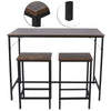 High Breakfast Bar Table & 2 Stools Set Modern Kitchen Dining Table Chair Set