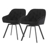2 Swivel Velvet Dining Chairs Rotatable Metal Legs Kitchen Chairs CLIPOP Modern