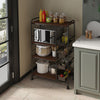 Mobile Kitchen Storage Cart Dining Room Microwave Shelving Unit Rack Baskets