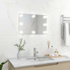 Wall Mirror with LED Lights Rectangular Glass GF0