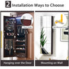LED Lights Jewelry Cabinet Lockable Wall/Door Mounted Jewelry Armoire W/ Mirror