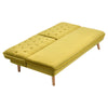 Yellow Sofa Bed 3 Seater Fabric Click Clack Sleeper Sofabed Couch Recliner