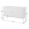 Metal Cabinet 2 Doors Storage Cupboard Console TV Stand File Box for Living Room