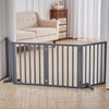 Foldable Dog Fence Barrier Pet Gate PlayPen Wooden Divider Fence Doorway Gate UK