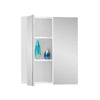 Wood Bathroom Cabinet 2/3 Door White Wall Mounted Mirror Storage Cupboard Glass