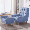 Retro/Vintage Tub Accent Chair Upholstered Padded Armchair Lounge Fabric Sofa UK