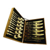 24pcs Luxury Cutlery Set Stainless Steel Knife Spoon Fork Teaspoons Canteen Gold