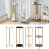 90cm Plant Stand 2/3-Tier Flower Holder Tall Side End Table with Golden Frame