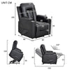 Electric Rise Power Lift Pu Leather Recliner Armchair Sofa Chair Black QA