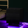 High Gloss LED Bedside Tables Cabinets 3 Drawers Nightstand Bedroom White Black