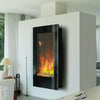 Glass Vertical Electric Fire Hanging Fireplace LED Flames House Heater Remote UK