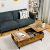 110cm Lift Top Coffee Table Modern Wooden Lift Top Dining Table Hidden Storage
