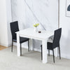 Modern White/Black Dining Table for 2-4 Small Space Wooden Kitchen Table Writing
