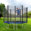 6FT 8FT 10FT 12FT 14FT Outdoor Garden Trampoline W/ Safety Net Enclosure Ladder