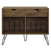Concord 2 Drawer Turntable Bookcase Unit Stand in Walnut by Dorel Novogratz