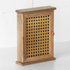 Wooden Rattan Wall Mounted 6 Key Hanger Storage Box Organiser Cabinet Holder