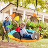 Kids Saucer Tree Swing 100cm Round Cartoon Nest Swing Seat W/ Adjustable Rope