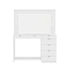 Dressing Table, Chloe White Wooden 7 Drawer Dressing Table