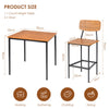 5PCS Industrial Dining Table Set Kitchen Bar Counter Height Table and 4 Stools