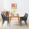 2pcs Faux Leather/Velvet Dining Chairs Soft Padded Metal Legs Restaurant Chair