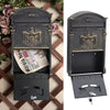 Outdoor Wall Mounted Mailbox Lockable Steel Mail Letter Post Secure Box Postbox