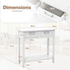 Modern Console Table 2 Drawer w/Shelf Dressing Table Hallway Hall Desk Furniture